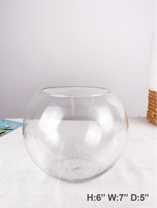 GLASS BOWL VASE